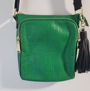 Steve Madden Emerald Green Crossbody with Black Tassel